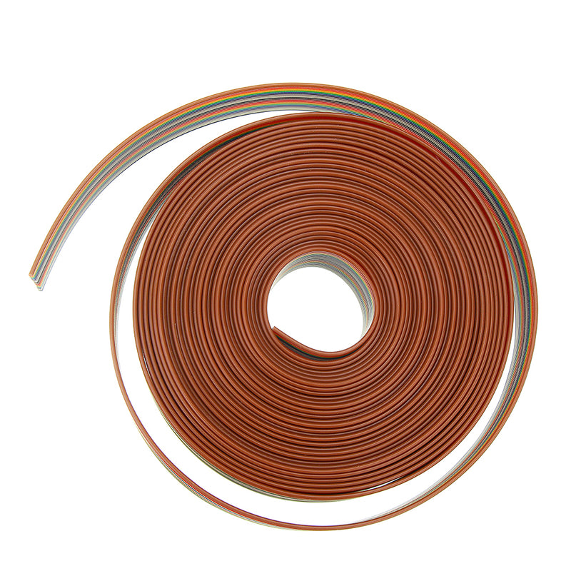 3pcs 5M 1.27mm Pitch Ribbon Cable 20P Flat Color Rainbow Ribbon Cable Wire Rainbow Cable