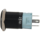 16mm Green On Off LED 12V Latching Push Button Power Switch Waterproof