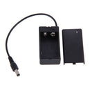 DC 9V PP3 Battery Holder Box Case Wire Lead ON/OFF Switch Cover + 2.1mm Plu D7W6