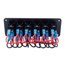 Red Car Marine Boat 6-Gang Waterproof Circuit LED Rocker Switch Panel Break