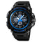 SKMEI 1498 Luminous 5ATM 3Time Multi-Function Outdoor Men Watch Dual Display Digital Watch