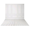 3x5ft Vinyl Photography backdrops White Brick Wall wood floor wedding backg Y5Q8