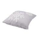 Soft Square Christmas Snowflake Style Cotton Embroidery Throw Pillow Case C A9O1