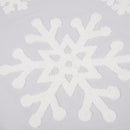 Soft Square Christmas Snowflake Style Cotton Embroidery Throw Pillow Case C A9O1
