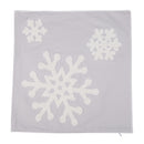 Soft Square Christmas Snowflake Style Cotton Embroidery Throw Pillow Case C A9O1