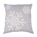 Soft Square Christmas Snowflake Style Cotton Embroidery Throw Pillow Case C A9O1