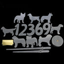 Different Dog Breeds Large Wall Clock Dog Lovers Pet Owners Home Decor Giant Wall Clock Modern Design DIY Puppies Wall Watch