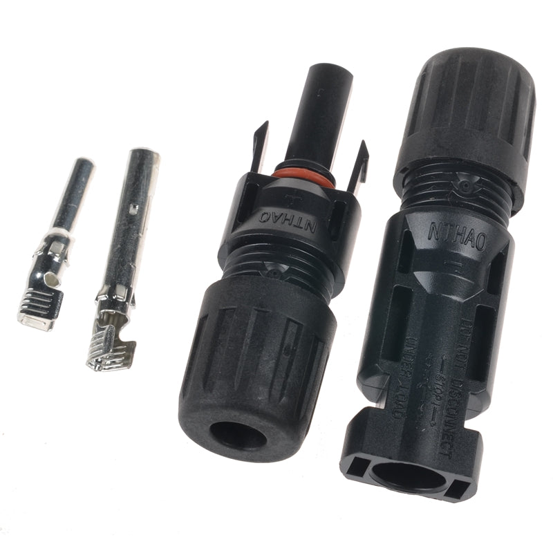Excellway 5 Pairs PV Solar Panel Cable MC4 Connectors Male & Female Waterproof IP67 for Photovoltaic Solar System