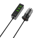 LDNIO C61 Combo 4 USB 1.2M QC3.0 Fast Charge USB Car Charger for Samsung S9 S8 Note 8