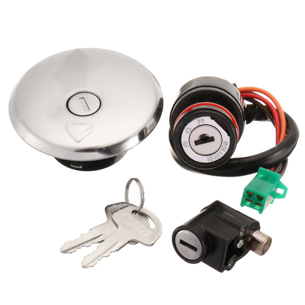 Lock Ignition Switch & Key & Petrol Fuel Gas Cap For  Suzuki GN125 125cc