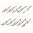 10 Pcs 0.6cm Mono Audio Male Plug to RCA Female Jack Connectors Adapter V1H2