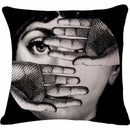 Decorative Polished Pillow Box Cute Cartoon Fornasetti Face Cushion Pad Cover Sofa Home Decoration