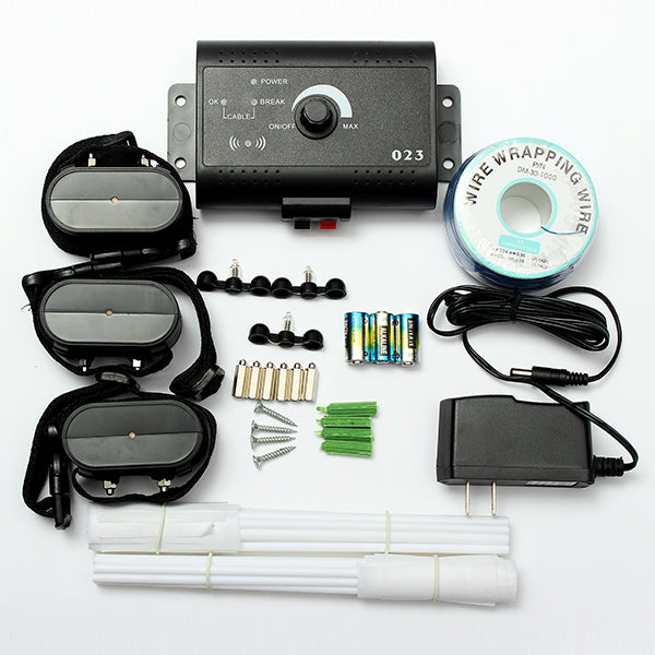 Electronic Dog Fencing System Dog Training Device Underground Shock Collar 3 Collars Pet Dog Electric Fence for 3 Dogs Pet Trainer