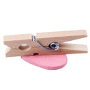 Mini Love Heart Shape Wooden Clips Message Photo Holder Album Card Paper Pe