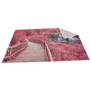 5x3ft Photography Backdrop Vinyl Autumn Scenery Red Leaves Waterfall Decor  M7B7