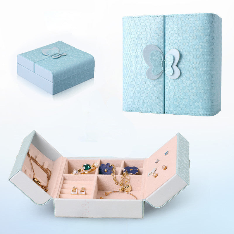 Creative Bow Jewelry Storage Box Birthday Gift Ring Earrings Necklace Container Case