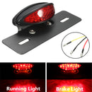 Motorcycle LED Rear Tail Stop Brake Light License Plate Holder Universal