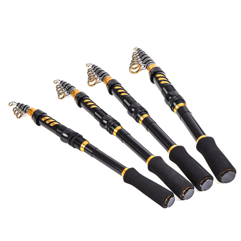 LEO 28004 1.8M 2.1M 2.4M Carbon Fiber Telescopic Mini Fishing Rod Spinning Travel Sea Fishing Pole
