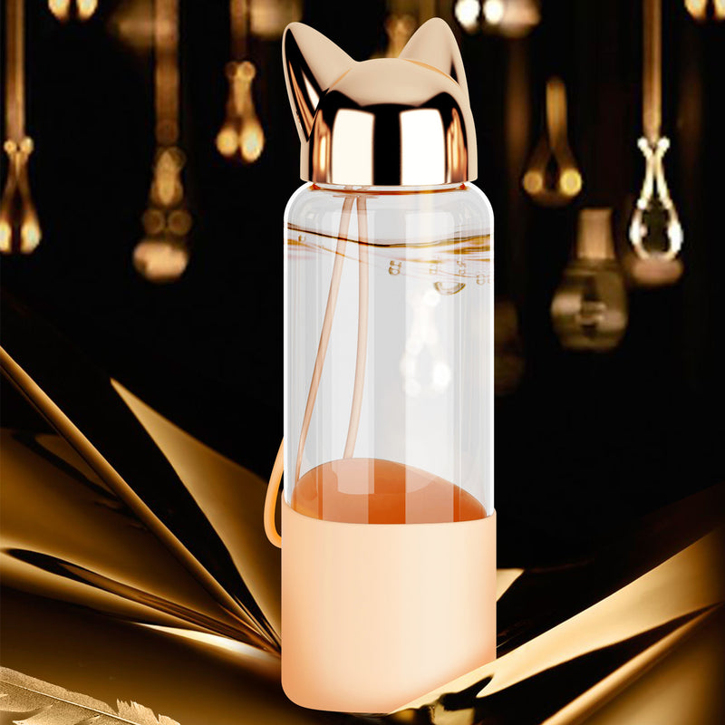 350ML Glass Water Bottle Cup Travelling Lovely Leak-Proof Insulated Mugs Home Office