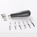 Stainless Steel Wood Carving Knife Paper Carving Chisel Hand Tools Handle + 6 Cutter Heads