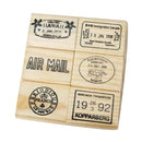 6 Pcs Travel Commemorative Postmark Stamp Six Combinations Journey Stamp Sc C4O3