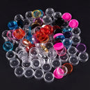 50 Pieces Plastic Pot Jars Empty Cosmetic Container with Lid for Creams