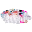 50 Pieces Plastic Pot Jars Empty Cosmetic Container with Lid for Creams