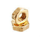 50Pcs M2 M2.5 M3 M4 M5 Gold Plated Carbon Steel Screw Nut
