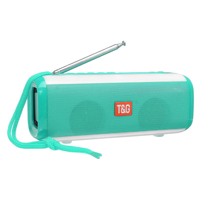 Portable bluetooth Wireless Speaker Dual Drivers FM Radio TF Card 3D Stereo LED Light Subwoofer with Mic