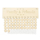 Wooden Family Birthday Reminder Plaque Sign Board Calendar Tags Christmas G Z4P2