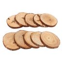 10PCS Natural Tree Round Wood Log Slice For Wedding Centerpiece Bark Table  F1V4