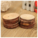 10PCS Natural Tree Round Wood Log Slice For Wedding Centerpiece Bark Table  F1V4