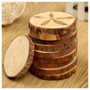 10PCS Natural Tree Round Wood Log Slice For Wedding Centerpiece Bark Table  F1V4