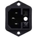 2IEC 320 C14 Male Type Plug Screw Panel Connector w Fuse Holder