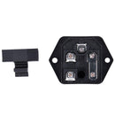 2IEC 320 C14 Male Type Plug Screw Panel Connector w Fuse Holder