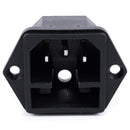 2IEC 320 C14 Male Type Plug Screw Panel Connector w Fuse Holder