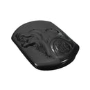 Natural Handwork Carved Black Obsidian Wolf Head Pendant With Beads Necklac T7D4