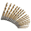 18pcs/Set High Speed Steel Titanium Coated HSS 4241 Drill Bit Metric 1.5mm- Q3D1
