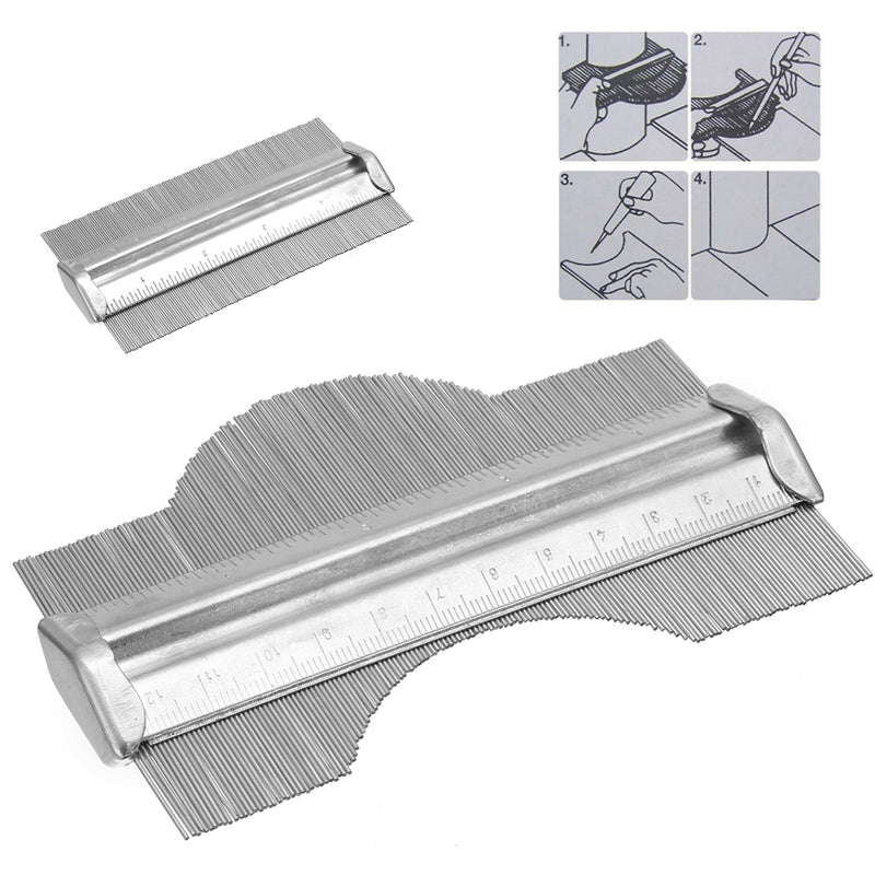 5inch 125mm Contour Measuring Rule Profile Contour Gauge Irregular Shape Duplicator Woodworking Precisely Tool