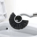 Stainless Steel Handle Toilet Brush Holder Floor-standing Cleaning Brushes Head with Magnet Base Bathroom Accessories Set