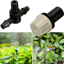 50pcs 1/4 Inch Plastic Misting Nozzle Sprinkler for Greenhouse Flower Plant Cooling System with Tee