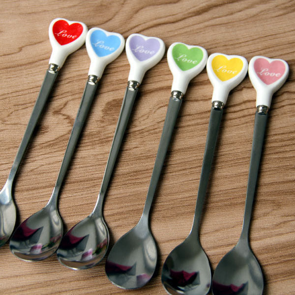 Heart-shaped Stainless Steel Spoon Coffee Tea Ice Cream