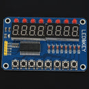 1pcs blue TM1638 button LED display module 8-bit digital LED button for ArduK3E7