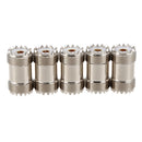 5-Pack PL-259 UHF Female to UHF Female Coax Cable Adapter S0-239 UHF Double K2V1