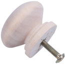 10pcs 35mm Natural Wood Wooden Drawer Wardrobe Door Cabinet Knob Pull With  D7P1