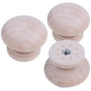 10pcs 35mm Natural Wood Wooden Drawer Wardrobe Door Cabinet Knob Pull With  D7P1