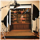 Retro Study Library Books Shelf Photography Photo Background Backdrop Prop  N8F6