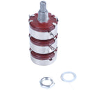 WTH118-3 Slot End Style Shaft 470 ohm 2W Carbon Film Potentiometer,red B9Y2
