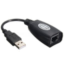 USB 2.0 to CAT5 CAT5e CAT6 RJ45 LAN Modem Extension Adaptor Cable Converter U6W6