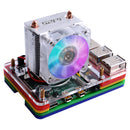 Black/Transparent/RGB Colorful 5-Layer Acrylic Case + Super Heat Dissipation ICE-Tower CPU  V2.0 Cooling Fan Kit for Raspberry Pi 4B